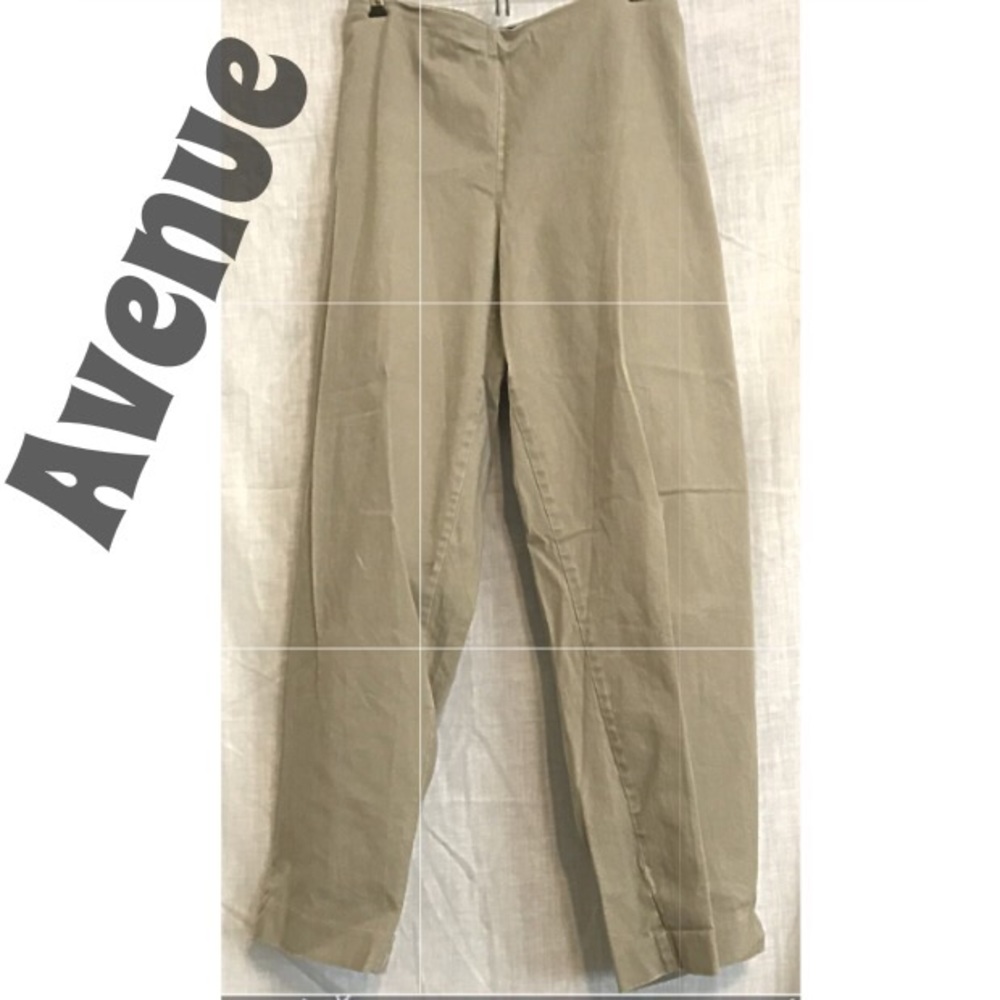 Avenue Tan Stretch Pants Size 20